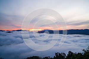 Landscape,Ã‚Ã‚Ã‚Â fog and cloud mountain valley , Morning fog , Sun rises